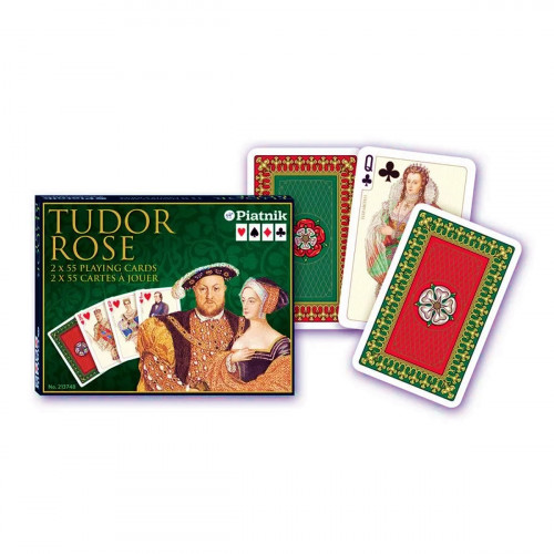 Carti de joc "Tudor Rose", Piatnik (Austria),  2 pachete in cutie de lux, produse in Austria